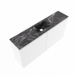 MONDIAZ TURE-DLUX Meuble toilette - 100cm - Talc - EDEN - vasque Lava - position centrale - sans trou de robinet SW1103633