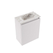 MONDIAZ TURE-DLUX Meuble toilette - 40cm - Cale - EDEN - vasque Glace - position centrale - sans trou de robinet SW1103182