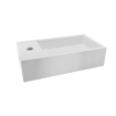 Wiesbaden Lotte lavabo d'angle gauche 40 x 22 x 10 cm solid surface mat blanc SW102827
