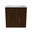 Mondiaz JOYA-DLUX Meuble de toilette 40cm - couleur Walnut - Vasque FAYE position Droite Sans trou de robinet couleur Opalo SW1422518