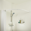 Sealskin Rondalux Tringle de rideau de douche d'angle 95x95cm Ø 28 mm. Aluminium Blanc CO276606210