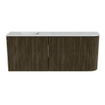Mondiaz JOYA-DLUX 101.6cm toiletmeubel - ronding rechts kleur Shadow - Wastafel FAYE positie Links 1 kraangat kleur Opalo. SW1422934