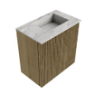 Mondiaz JOYA-DLUX 40cm toiletmeubel - kleur Dusk - Wastafel FAYE positie Rechts Zonder kraangat kleur Glace. SW1423138