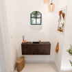 Mondiaz JOYA-DLUX 100cm toiletmeubel - kleur Walnut - Wastafel FAYE positie Midden 1 kraangat kleur Lava. SW1422449