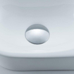 Fugaflow Efficiente Pietra Ensemble lave-mains - 40x21,5x12cm - droit - lisse - semi-circulaire - 1 trou de robinet - céramique - robinet de lavabo chrome - bonde - siphon abaissé - Blanc Brillant SW1442392