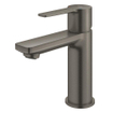GROHE Lineare New waterbesparende wastafelkraan XS-size met temperatuur begrenzer en klikwaste brushed hard graphite SW444106