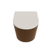 MONDIAZ LAVIE WC suspendu - 36x53cm - sans bride - Linen (offwhite) - softclose - quick-release - abattant WC - Rust (marron) SW1208655