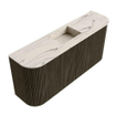 Mondiaz JOYA-DLUX 93.2cm toiletmeubel - ronding links en rechts kleur Shadow - Wastafel FAYE positie Midden Zonder kraangat kleur Nata. SW1425000