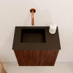 Mondiaz JOYA 40cm meuble de salle de bains - couleur Ruby - Lavabo FAYE position Gauche Sans trou de robinet couleur Urban. SW1421779
