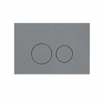 QeramiQ Dely Swirl Ensemble de WC - réservoir encastré QeramiQ Flush - abattant 35mm - plaque de commande en plastique gris clair - boutons ronds - noir mat SW1578297