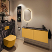 MONDIAZ TURE-DLUX meuble de toilettes 120 cm Ocher. Lavabo EDEN Lava position gauche. Sans trou de robinet. SW1103897