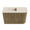 Mondiaz JOYA-DLUX 61.6cm toiletmeubel - ronding rechts kleur Dusk - Wastafel FAYE positie Links 1 kraangat kleur Meli. SW1426271