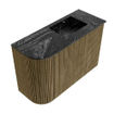 Mondiaz JOYA-DLUX 61.6cm toiletmeubel - ronding links kleur Dusk - Wastafel FAYE positie Rechts Zonder kraangat kleur Lava. SW1423285
