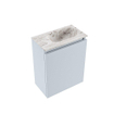 MONDIAZ TURE-DLUX Meuble toilette - 40cm - Clay - EDEN - vasque Glace - position droite - 1 trou de robinet SW1103186