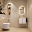 MONDIAZ TURE-DLUX Meuble toilette - 60cm - Rosee - EDEN - vasque Frappe - position centrale - 1 trou de robinet SW1102947