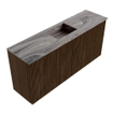 Mondiaz JOYA-DLUX 90cm meuble de salle de bains - couleur Walnut - Vasque FAYE position Milieu 1 trou de robinet couleur Sombra. SW1424738