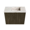 Mondiaz JOYA-DLUX 50cm toiletmeubel - kleur Shadow - Wastafel FAYE positie Rechts 1 kraangat kleur Frappe. SW1422652