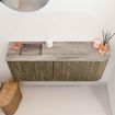 Mondiaz JOYA-DLUX 101.6cm toiletmeubel - ronding rechts kleur Dusk - Wastafel FAYE positie Links 1 kraangat kleur Oza. SW1426018