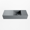 Mondiaz TYNE Fontaine - 60x23x12cm - lavabo droit - sans trous de robinet - solid surface - Plata SW1026125