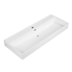 Saniclass Levina lavabo meuble – 120,5 × 47 × 12 cm – trop-plein – 1 vasque – 1 trou pour robinet – céramique – blanc brillant SW1472835