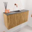 Mondiaz JOYA-DLUX 80cm meuble de salle de bains - couleur Oak - Vasque FAYE position Milieu Sans trou de robinet couleur Sombra. SW1424263