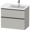 Duravit D-neo Meuble sous vasque 78.4x45.2x62.5cm 2 tiroirs Gris béton mat SW640764