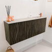 Mondiaz JOYA-DLUX 100cm meuble de salle de bains - couleur Shadow - Vasque FAYE position Droite 1 trou de robinet couleur Ostra. SW1423026
