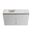 MONDIAZ TURE-DLUX Meuble de toilette 80cm Plata. EDEN lavabo Glace position gauche. Sans trou de robinet. SW1103464