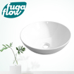 FugaFlow Efficiente Arredo Lavabo à poser 40cm rond céramique blanc brillant SW1123509