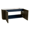 Mondiaz JOYA-DLUX 91.6cm toiletmeubel - ronding links kleur Shadow - Wastafel FAYE positie Rechts 1 kraangat kleur Frappe. SW1422705