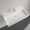 Villeroy & Boch memento 2.0 Lavabo pour porte serviettes 80x14x9.5cm 1 trou de robinet avec trop-plein Ceramic+ Blanc Alpin SW336023