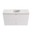 MONDIAZ TURE-DLUX Meuble toilette - 80cm - Cale - EDEN - vasque Ostra - position centrale - sans trou de robinet SW1104752