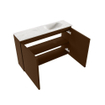 MONDIAZ TURE-DLUX Meuble toilette - 80cm - Rust - EDEN - vasque Ostra - position droite - 1 trou de robinet SW1105049