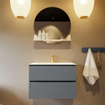 Mondiaz VICA-DLUX Ensemble de meuble de salle de bain - 70cm - meuble sous-vasque plata - 2 tiroirs - lavabo encastrée cloud milieu - 1 trou de robinet - version haute de 60cm - ostra SW1085713