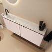 MONDIAZ TURE-DLUX Meuble WC 120cm Rosee. Lavabo EDEN Opalo position à gauche. Avec 1 trou de robinet. SW1104517