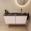 MONDIAZ TURE-DLUX meuble de toilettes 100 cm Rosee. Lavabo EDEN Lava position droite. Sans trou de robinet. SW1104012
