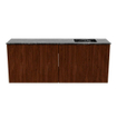 Mondiaz JOYA-DLUX 100cm meuble de toilette - couleur Ruby - Vasque FAYE position Droite Sans trou de robinet couleur Lava SW1423640