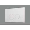 QeramiQ Push Plaque de déclenchement - synthétique - Blanc brillant - avec boutons ronds pour réservoir UP320 de Geberit - DESTOCKAGE OUT11802