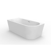 ZEZA Grand half vrijstaand hoekbad - links - 180x80x58cm - met afvoer - acryl - glans wit SW1030592