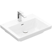 Villeroy & boch subway 3.0 meuble lavabo 60x47x16.5cm rectangle fond terre 1 trou de robinetterie avec trou de trop-plein pierre blanc mat céramique+ SW701569