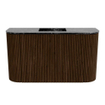 Mondiaz JOYA-DLUX 73.2cm toiletmeubel - ronding links en rechts kleur Walnut - Wastafel FAYE positie Midden Zonder kraangat kleur Lava. SW1422481