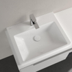Villeroy & boch subway 3.0 lavabo de meuble 60x47x16.5cm rectangle à fond plat 1 trou pour robinet sans trou de trop-plein blanc alpin gloss ceramic+ SW701124