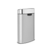 Brabantia Touch Bin Afvalemmer - 40 liter - kunststof binnenemmer - metallic grey - brilliant steel SW1117329