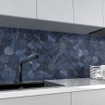 Terravito Davella wand- en vloertegel - 26x30cm - Natuursteen look - hexagon - Blue pulido gepolijst (blauw) SW1120084