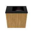 Mondiaz JOYA 40cm meuble de salle de bains - couleur Oak - Vasque FAYE position Droite Sans trou de robinet couleur Urban SW1421144