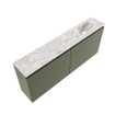 MONDIAZ TURE-DLUX Meuble toilette - 120cm - Army - EDEN - vasque Glace - position droite - 1 trou de robinet SW1103180