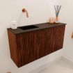 Mondiaz JOYA 80cm toiletmeubel - kleur Ruby - Wastafel FAYE positie Links Zonder kraangat kleur Urban. SW1421881