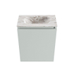 MONDIAZ TURE-DLUX Meuble toilette - 40cm - Greey - EDEN - vasque Glace - position centrale - sans trou de robinet SW1103271