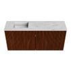 Mondiaz JOYA-DLUX 90cm meuble de salle de bains - couleur Ruby - Vasque FAYE position Gauche 1 trou de robinet couleur Opalo. SW1423718