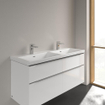 Villeroy & Boch Subway 3.0 lavabo encastrable 130x47x16.5cm Rectangulaire 2 trous de robinet 2 lavabos avec trop-plein Blanc Alpin brillant Ceramic+ SW701123